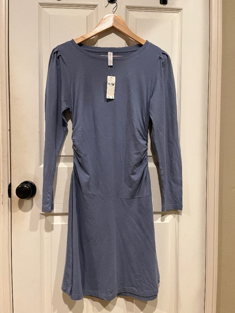 Daily Practice Anthropologie Lilac Purple Ruched Long Sleeve Mini Dress - Size S
